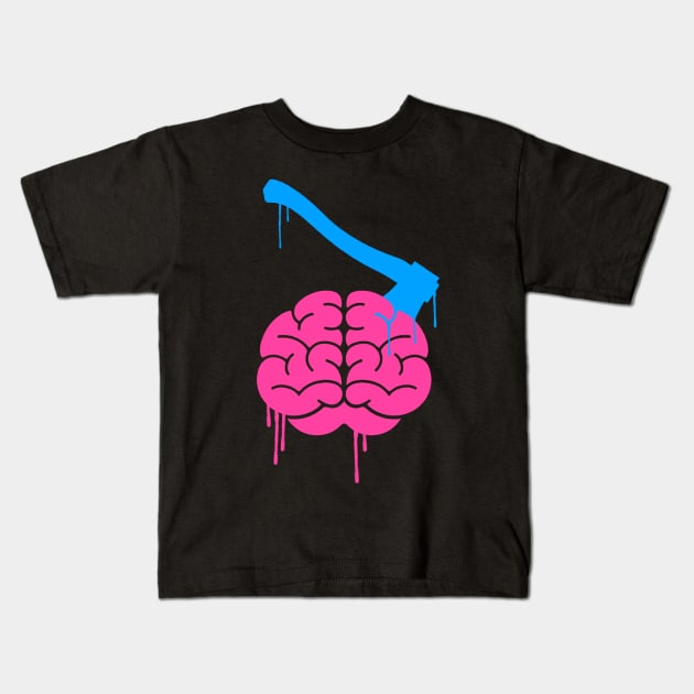 Axe Brain Kids T-Shirt by Brain Drip Inc